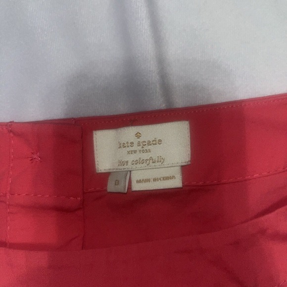 KATE SPADE New York RETAIL $158 Button Back Peplum Top Pink Shore Thing Size 0 - Picture 3 of 11